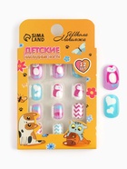 Детские накладные ногти «Пингвиненок», 12 шт. - Фото 1