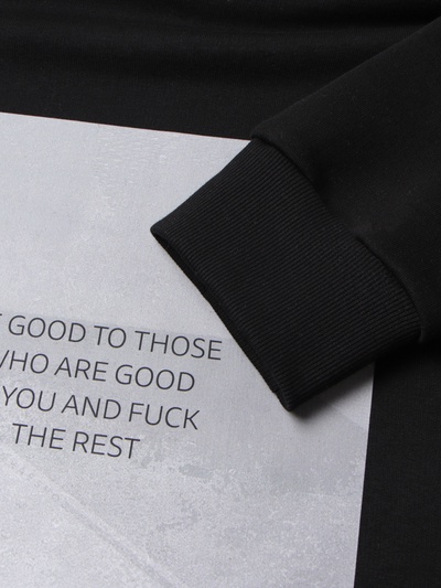 Джемпер (толстовка) мужская MINAKU: Be good, цвет черный, р-р 44