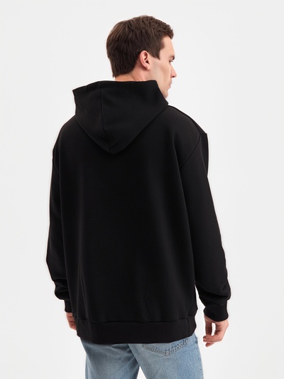 Джемпер (толстовка) мужская MINAKU: Be good, цвет черный, р-р 44