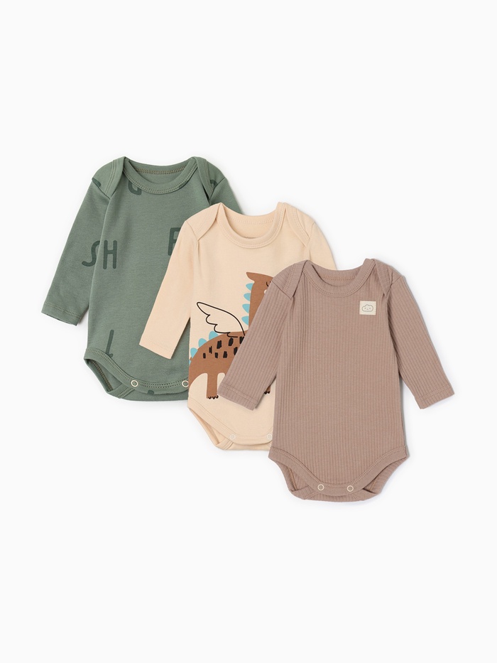 Боди детское «Крошка Я», 3 шт., рост 80-86 см - Фото 1