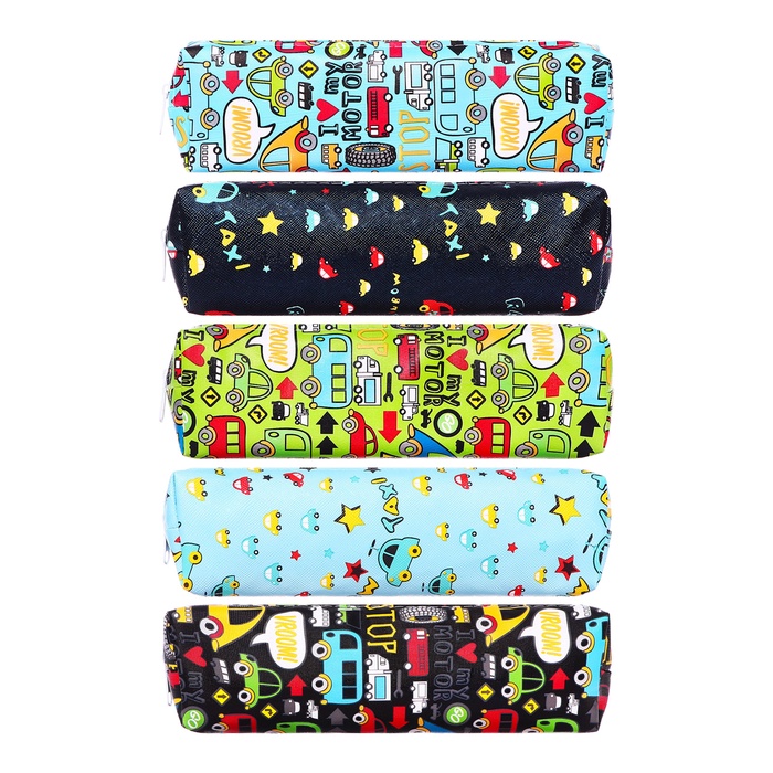 Пенал школьный на молнии «Машинки», МИКС - Фото 1