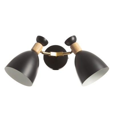 Бра «Канди» 2хЕ27 40 Вт черный 35×12×22 см