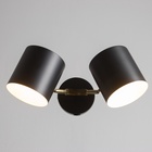 Бра «Азурит» 2хЕ27 40 Вт черный 11×12×36 см - фото 4726269