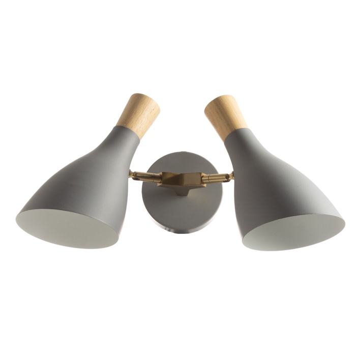 Бра «Марокко» 2хЕ27 40 Вт серый 25×15×38 см - Фото 1