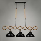 Люстра «Цех» 3хЕ27 40 В черный 120×30×35 см - фото 31426393