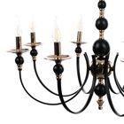 Люстра BayerLux «Венеция», 8хЕ14, 40 Вт, черно-золотой, 87×87×97 см - фото 31526087