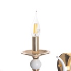 Бра «Венеция» 1хЕ14 40 Вт бело-золотой 11×20×18 см - Фото 5