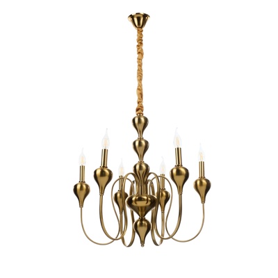 Люстра BayerLux «Бергамо», 6хЕ14, 40 Вт, бронза, 60×60×97 см