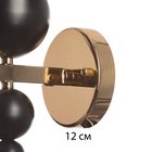 Бра "Сиена" 1хЕ14 40Вт черно-золотой 12х17х40 см - фото 31426525