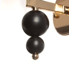 Бра "Сиена" 1хЕ14 40Вт черно-золотой 12х17х40 см - фото 31426526