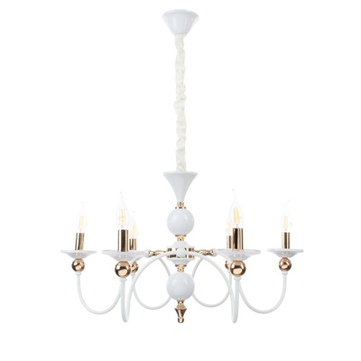 Люстра «Милано» 6хЕ14 40 Вт бело-золотой 68×68×79 см