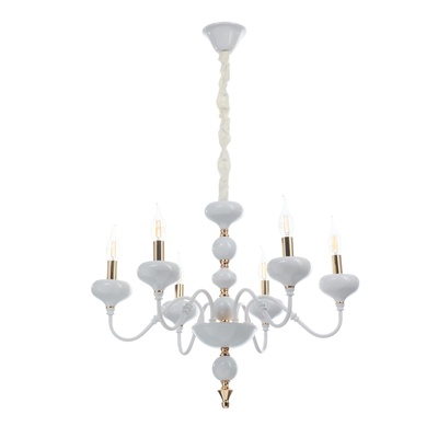 Люстра «Флоренция» 6хЕ14 40 Вт бело-золотой 60×60×78 см