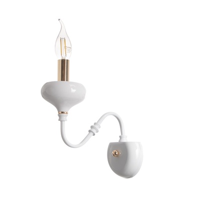 Бра «Флоренция» 1хЕ14 40 Вт бело-золотой 23×10.5×25 см