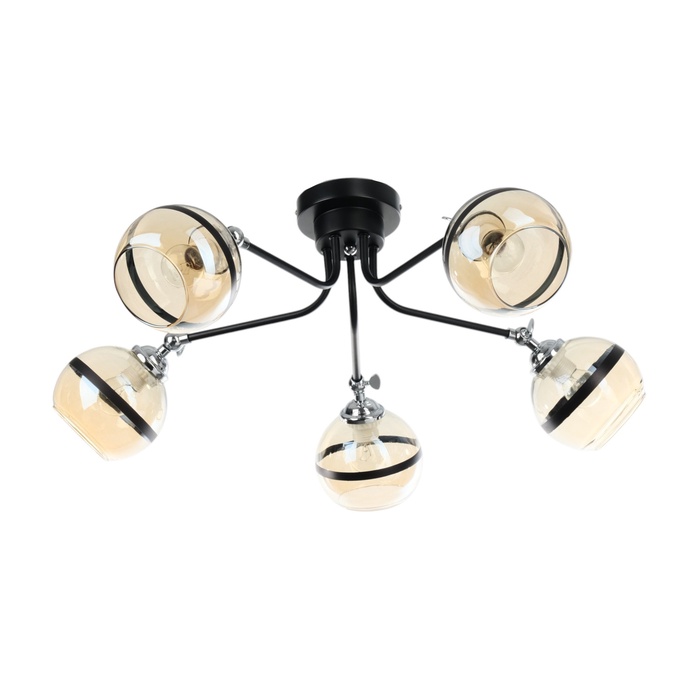 Люстра «Ремес» 5хЕ27 40 Вт черно-хромовый 70×70×28 см