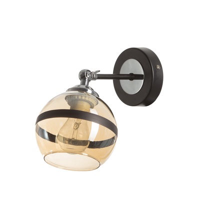 Бра «Ремес» 1хЕ27 40 Вт черно-хромовый 24×13×18 см