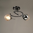 Люстра "Редо" 2хЕ27 40Вт черно-хромовый 45х30х28 см 10385895 - фото 13265481