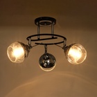 Люстра "Редо" 3хЕ27 40Вт черно-хромовый 45х45х28 см 10385896 Люстра "Редо" 3хЕ27 40Вт черно-хромовый 45х45х28 см 10385896