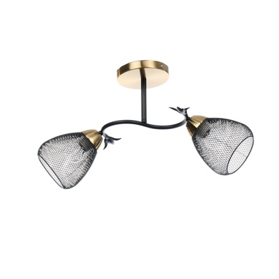 Люстра BayerLux «Дассе», 2хЕ27, 40 Вт, черно-бронзовый, 47×15×24 см