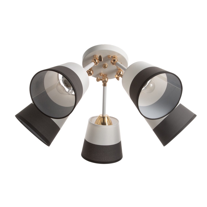 Люстра «Селена» 5хЕ27 40 Вт бело-золотой 54×54×25 см - Фото 1