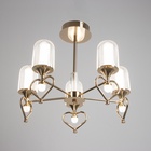 Люстра с ПДУ "Ламур" 5хLED 50Вт 3000-6000К золото 55,5х55,5х80 см 10385919