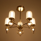 Люстра с ПДУ "Ламур" 5хLED 50Вт 3000-6000К золото 55,5х55,5х80 см 10385919