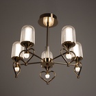 Люстра с ПДУ "Ламур" 5хLED 50Вт 3000-6000К золото 55,5х55,5х80 см 10385919