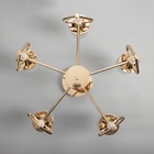 Люстра с ПДУ "Ламур" 5хLED 50Вт 3000-6000К золото 55,5х55,5х80 см 10385919