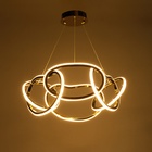 Светильник с ПДУ «Мартина» LED 90 Вт 3000-6000К золото 60×60×27-127 см - фото 4726915