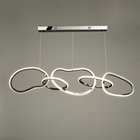 Светильник с ПДУ "Мила" LED 80Вт 3000-6000К  хром 124х27х35-135 см 10385928