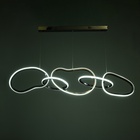 Светильник с ПДУ "Мила" LED 80Вт 3000-6000К  хром 124х27х35-135 см 10385928