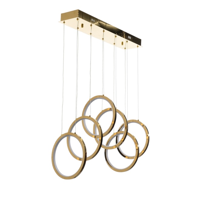 Светильник с ПДУ «Лорейн» LED 60 Вт 3000-6000К золото 55.5×25×25-125 см