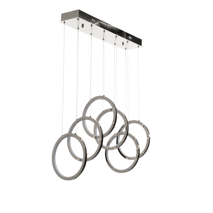 Светильник с ПДУ «Лорейн» LED 60 Вт 3000-6000К черный хром 55.5×25×25-125 см