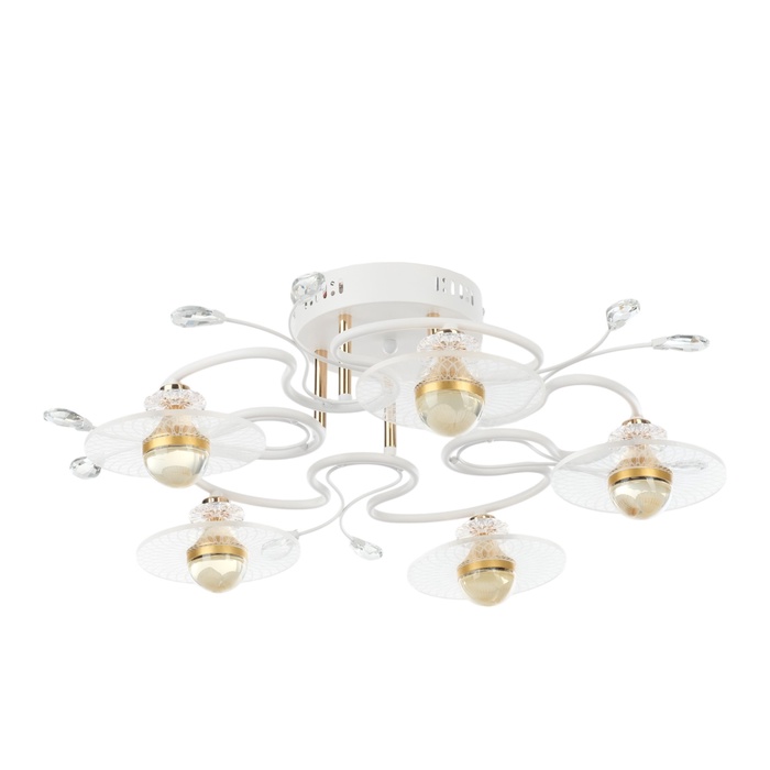 Люстра с ПДУ «Патрисия» LED 40 Вт 3000-6000К белый 66×66×25 см