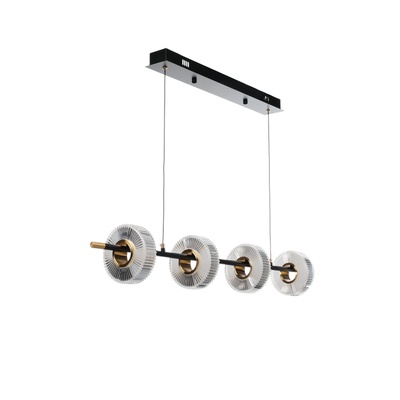 Светильник с ПДУ «Мальмо» LED 20 Вт 3000-6000К черно-золотой 180×15×15-115 см