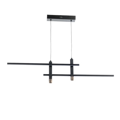 Светильник с ПДУ «Монтана» LED 30 Вт 3000-6000К черно-золотой 91×7×21 см