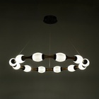 Светильник с ПДУ "Асини" 12хLED 90Вт черно-золотой 88х88х10-110 см 10385948