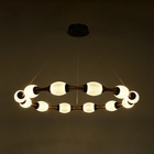 Светильник с ПДУ "Асини" 12хLED 90Вт черно-золотой 88х88х10-110 см 10385948