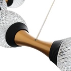 Светильник с ПДУ "Асини" 12хLED 90Вт черно-золотой 88х88х10-110 см 10385948