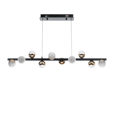 Светильник с ПДУ «Рикардо» 10хLED 40 Вт черно-золотой 88×16×20-120 см