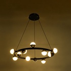 Светильник с ПДУ «Рикардо» 12хLED 40 Вт черно-золотой 75×75×16-116 см - фото 4727154