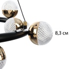 Светильник с ПДУ «Рикардо» 12хLED 40 Вт черно-золотой 75×75×16-116 см - фото 4727158