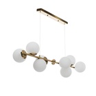 Люстра потолочная BayerLux «Бамбл», 8хЕ27, латунь, 102×21×27 см - фото 31559173