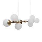 Люстра потолочная BayerLux «Бамбл», 8хЕ27, латунь, 102×21×27 см - фото 31559174