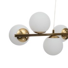 Люстра потолочная BayerLux «Бамбл», 8хЕ27, латунь, 102×21×27 см - фото 31559175