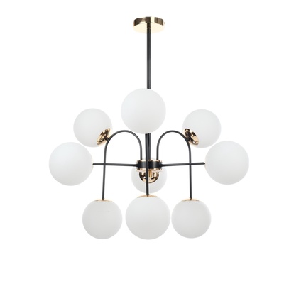 Люстра «Пунто» 9хЕ27 черно-золотой 76×76×78 см