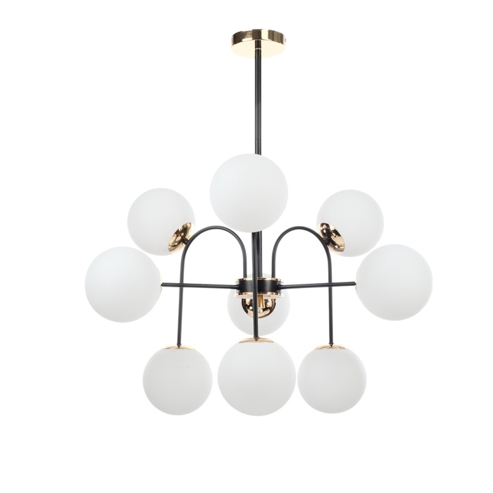 Люстра «Пунто» 9хЕ27 черно-золотой 76×76×78 см - Фото 1