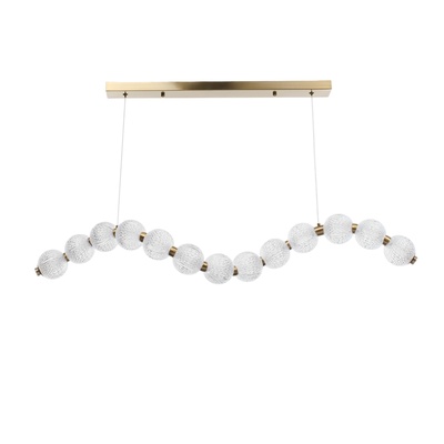 Светильник «Авейро» 13хLED 91 Вт 3000К латунь 100×18×19-169 см