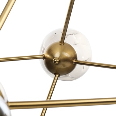 Люстра «Молекула» 12хЕ27 латунь 80×80×65-115 см