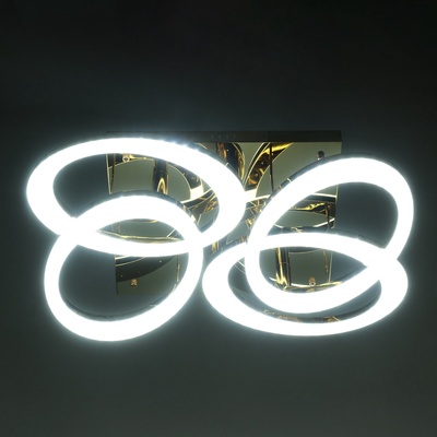 Люстра с пультом BayerLux «Монса», 4х LED, 190 Вт, 3000-6000К, золотистая, 83×56×15 см