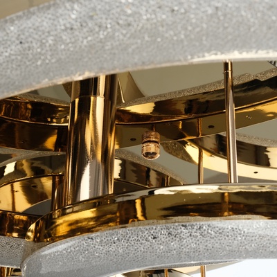 Люстра с пультом BayerLux «Монса», 6хLED, 285 Вт, 3000-6000К, золотистая, 97×97×15 см